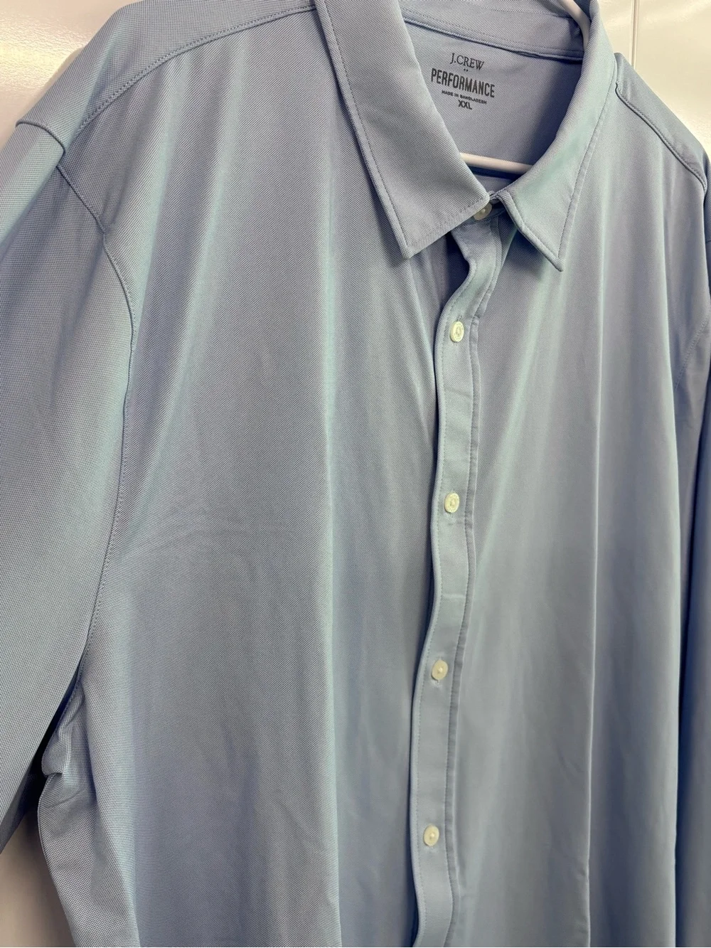 J.Crew Performance Mens Light Blue Long Sleeve Button Down Shirt Size XXL